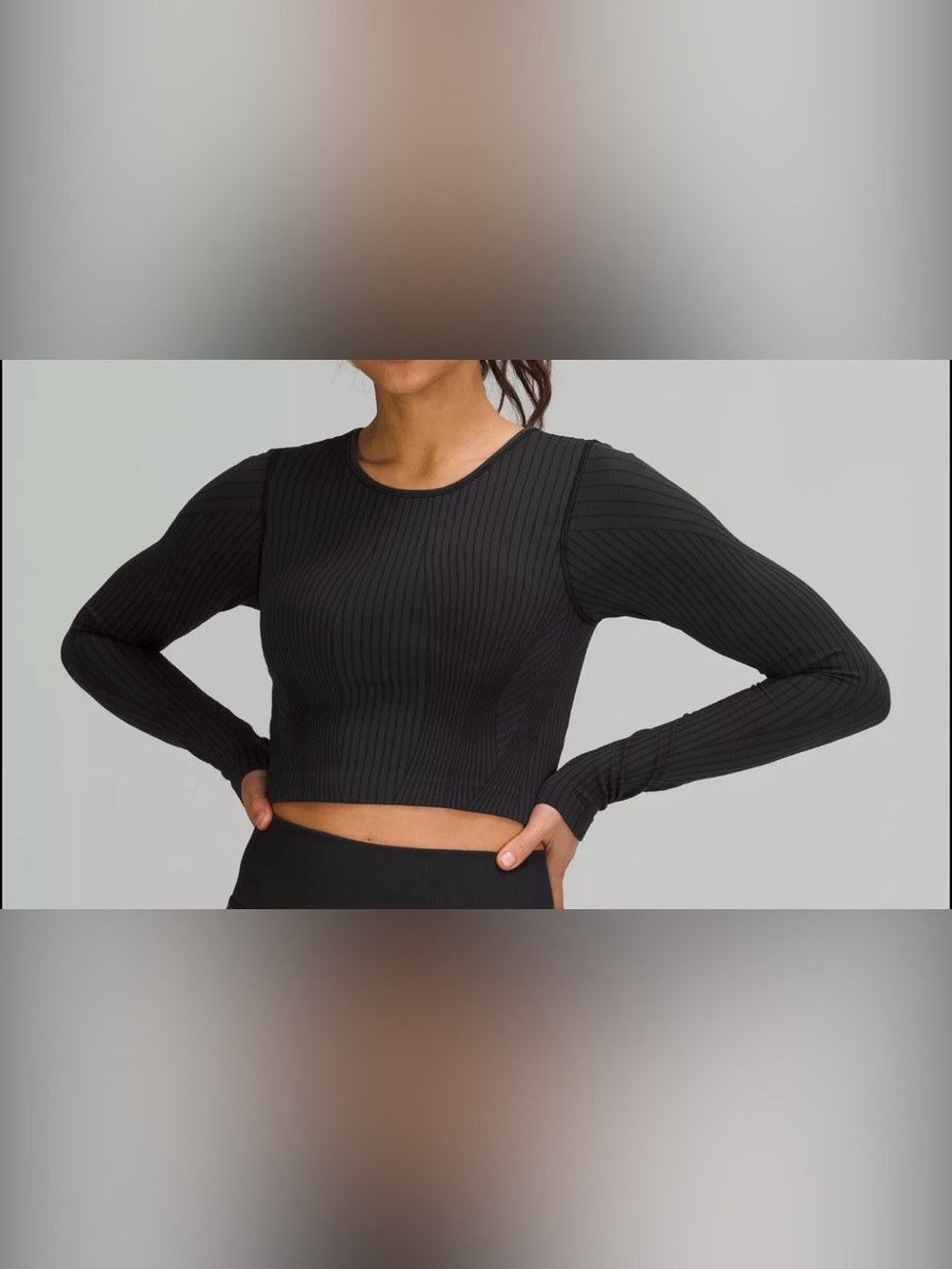 lululemon athletica Ebb to Street Ribbed Long-Sleeve Crop Top